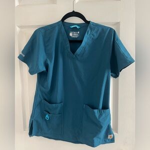 Carhartt Caribbean blue scrub top